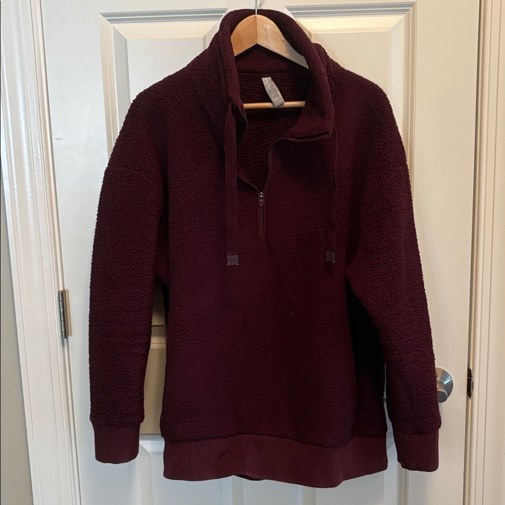 Athleta Burgundy Fleece Sweatshirt